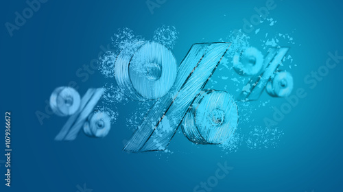 percent symbol on  sale discount. sale sign