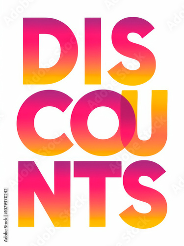 Illustration of the inscription discounts. Banner or card about discounts, sales, promotions	