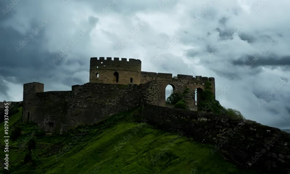 Ancient Fortress Ruins Overgrown with Grass and Moss
Ancient Fortress Ruins Overgrown with Grass and Moss