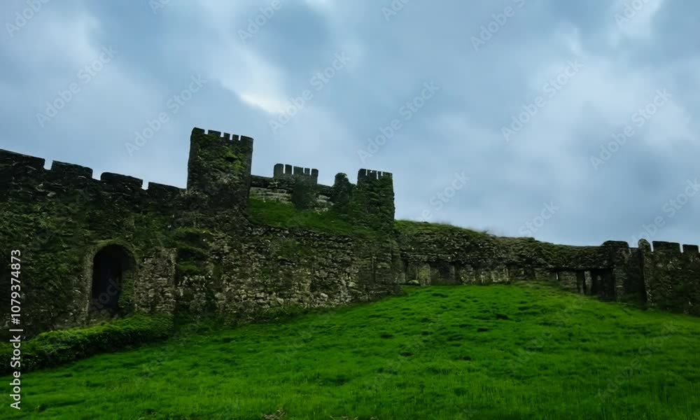 Ancient Fortress Ruins Overgrown with Grass and Moss
Ancient Fortress Ruins Overgrown with Grass and Moss