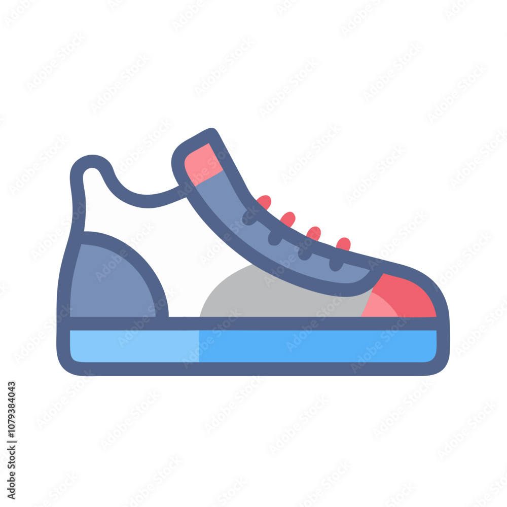 Stylish vector icon of a sneaker showcasing a modern design with contrasting colors and a design perfect for sport-related themes Stylish vector icon of a sneaker showcasing a modern design with contrasting colors and a design perfect for sport-related themes