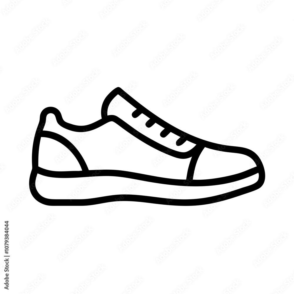 Vector icon of a sporty sneaker designed for casual wear, perfect for outdoor activities and relaxed settings at any time of the day Vector icon of a sporty sneaker designed for casual wear, perfect for outdoor activities and relaxed settings at any time of the day
