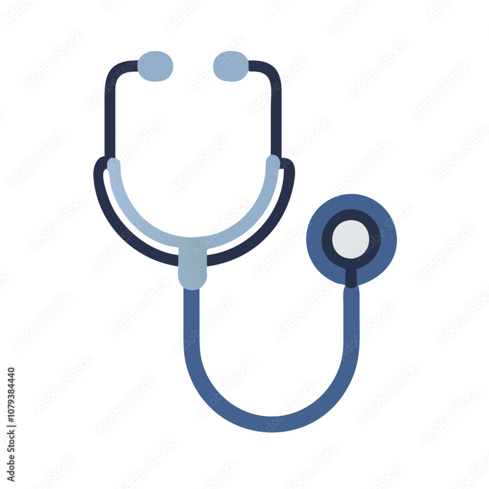 A detailed vector icon of a classic stethoscope showcasing its design for healthcare and medical purposes, ideal for educational and professional contexts in various medical settings A detailed vector icon of a classic stethoscope showcasing its design for healthcare and medical purposes, ideal for educational and professional contexts in various medical settings