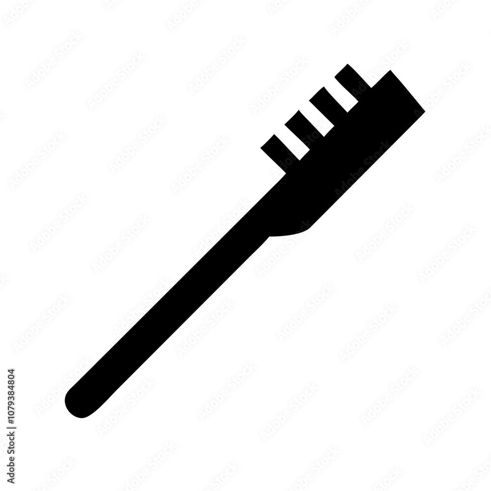 A simple, minimalistic vector icon of a toothbrush designed for health and hygiene applications in digital formats A simple, minimalistic vector icon of a toothbrush designed for health and hygiene applications in digital formats