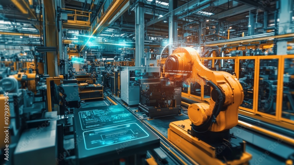 Naklejka premium Automated Manufacturing Facility