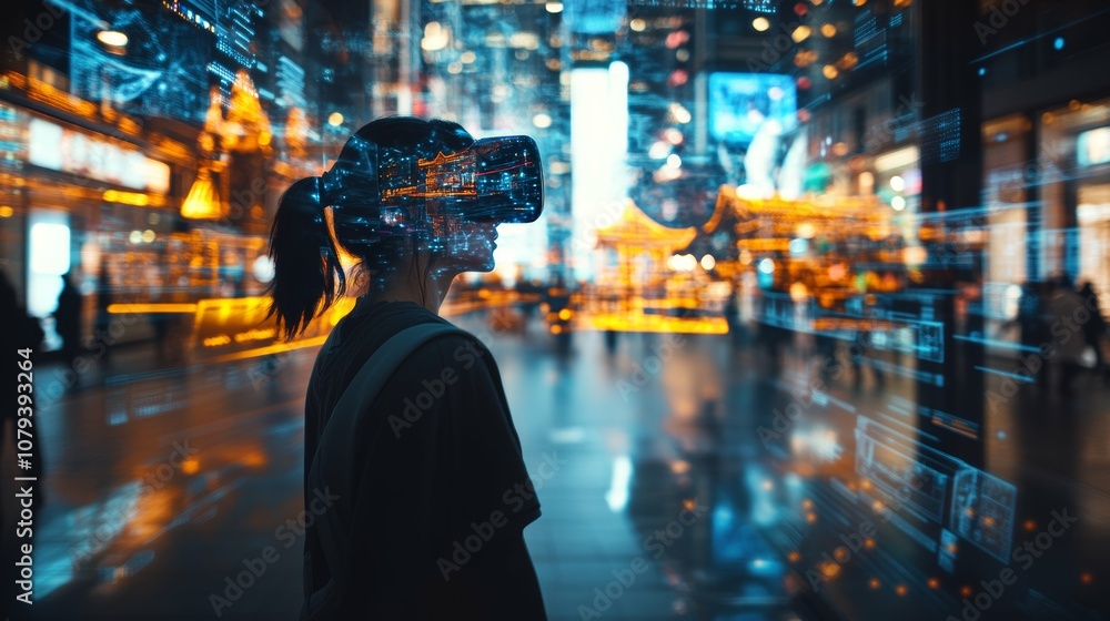 VR Experience in a Night City VR Experience in a Night City