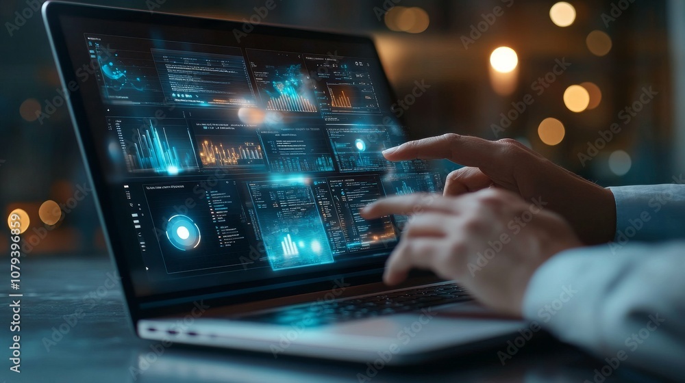 Interactive Data Visualization on Laptop Interactive Data Visualization on Laptop