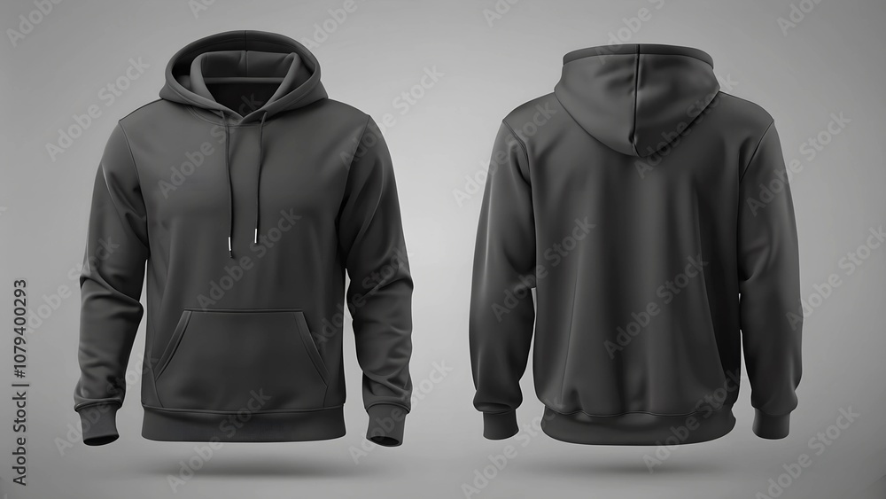 black hoodie mockup. Front and back hoodie template black hoodie mockup. Front and back hoodie template