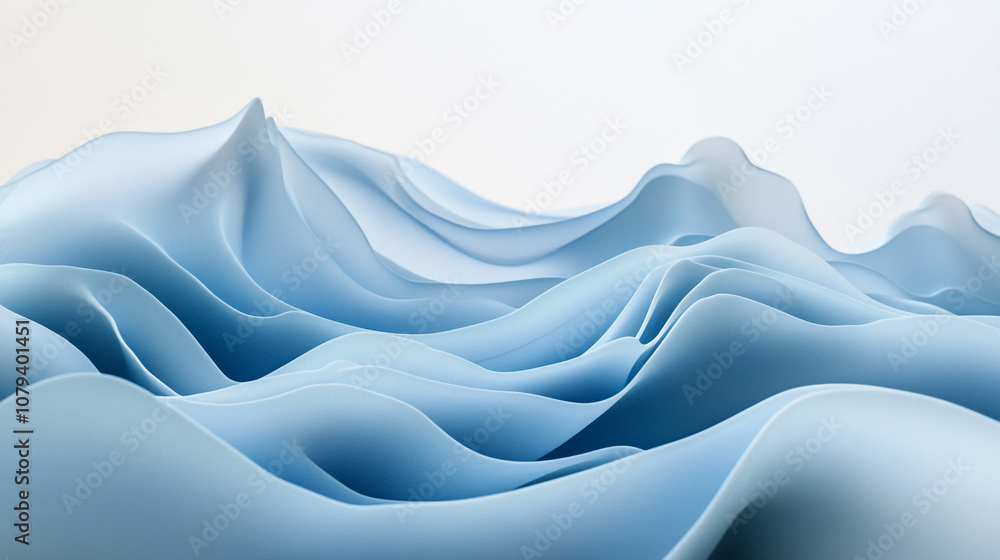 Abstract Blue Wavy Pattern Smooth Flowing Lines Modern Background Texture Abstract Blue Wavy Pattern Smooth Flowing Lines Modern Background Texture