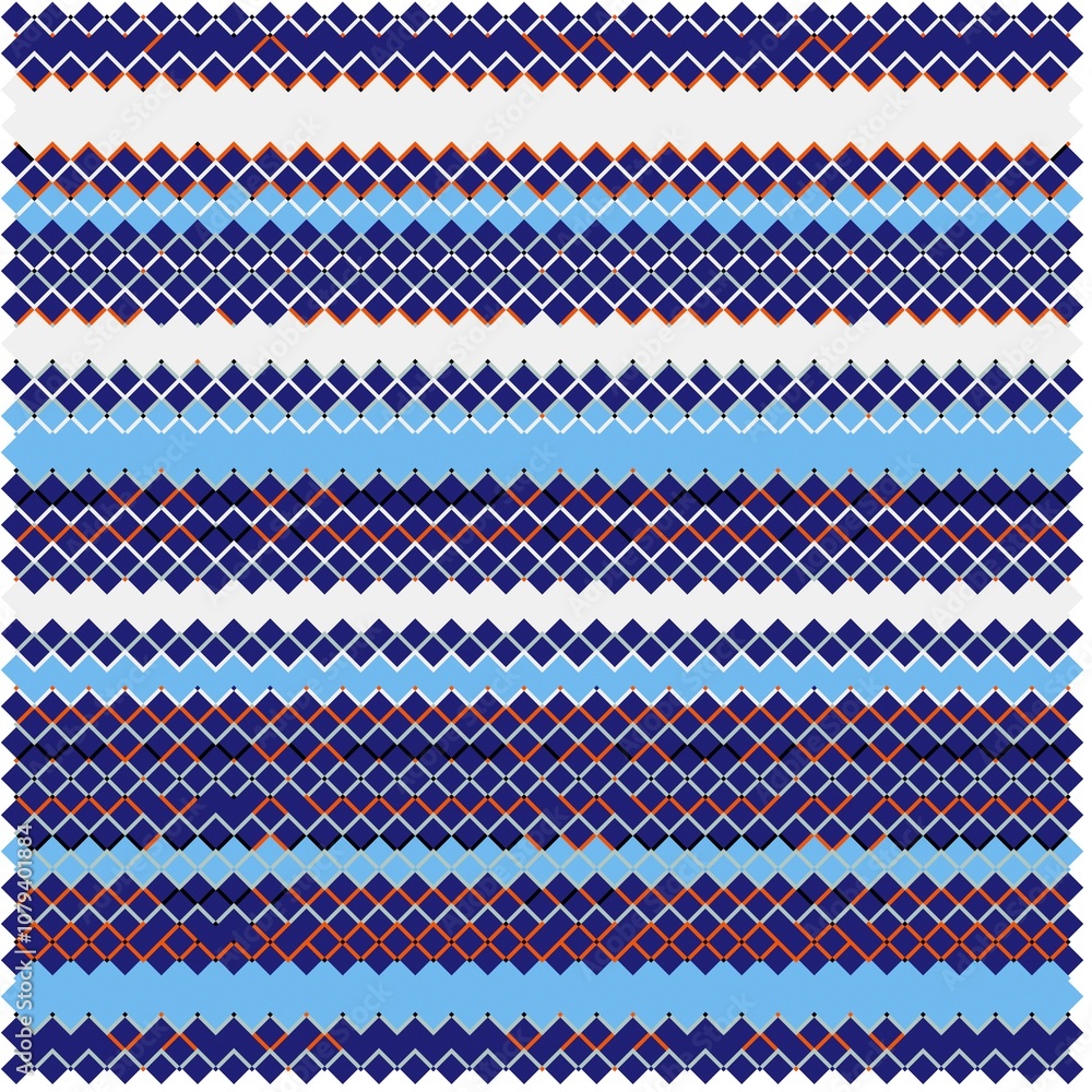 Geometric oriental pattern traditional Design for clothing, fabric, background, wallpaper, wrapping, batik. Knitwear, Pixel pattern, Embroidery style. Raster illustration.Abstract background. Geometric oriental pattern traditional Design for clothing, fabric, background, wallpaper, wrapping, batik. Knitwear, Pixel pattern, Embroidery style. Raster illustration.Abstract background.