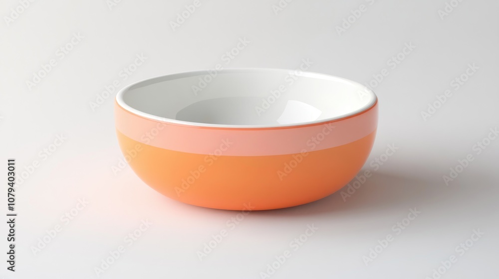 Shallow ceramic serving bowl on a white background Shallow ceramic serving bowl on a white background
