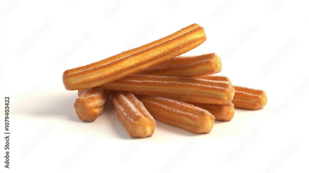 Delectable churros generously coated in cinnamon and sugar Delectable churros generously coated in cinnamon and sugar