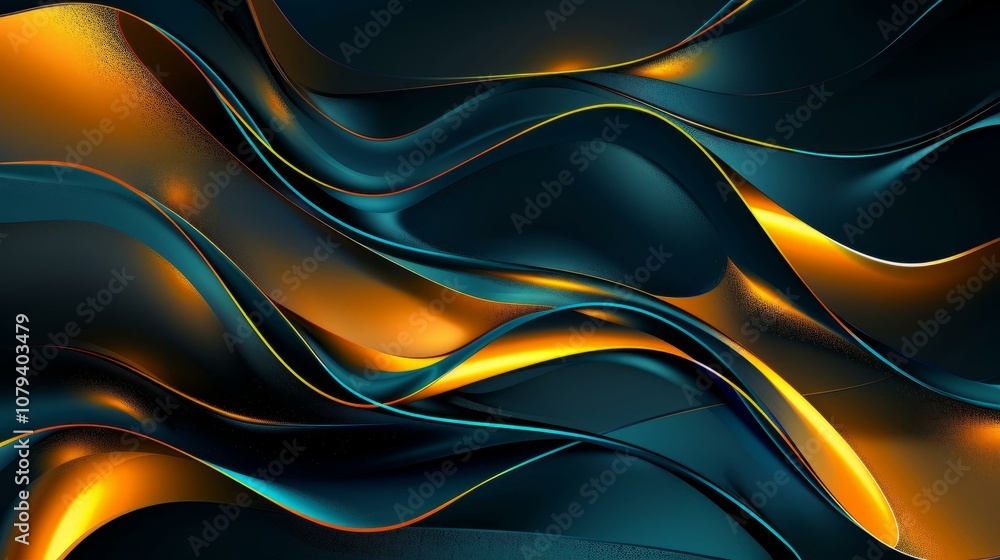 Abstract waves with glowing colors and fluid curves for modern design and technology background uses Abstract waves with glowing colors and fluid curves for modern design and technology background uses