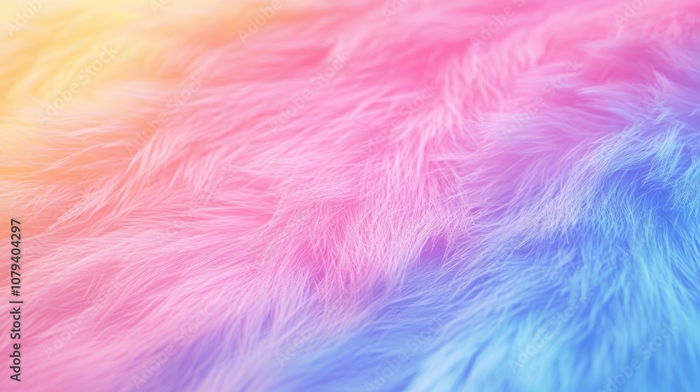 Obraz premium Fuzzy gradient background featuring shades of pink blue and yellow