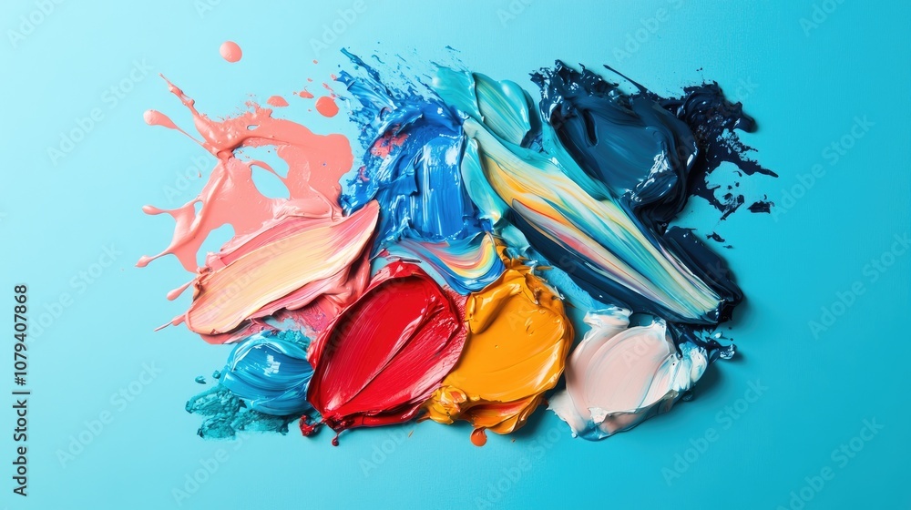 High Quality Painter S Palette Featuring A Variety Of Paints And Colors Abstract Liquid Substance Artwork Mixed Media Vibrant Acrylics High Quality Painter S Palette Featuring A Variety Of Paints And Colors Abstract Liquid Substance Artwork Mixed Media Vibrant Acrylics