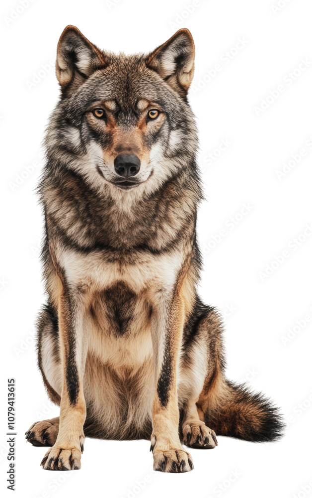PNG Wolf portrait on white background PNG Wolf portrait on white background