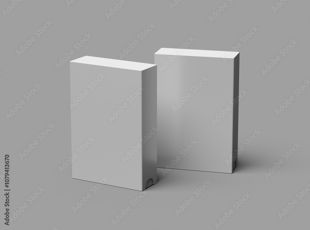Render of a rectangular sliding drawer box on a light background Render of a rectangular sliding drawer box on a light background