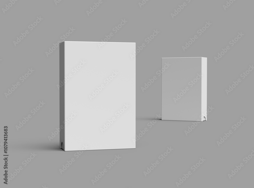 Render of a rectangular sliding drawer box on a light background Render of a rectangular sliding drawer box on a light background