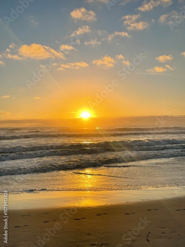 sunset on the beach