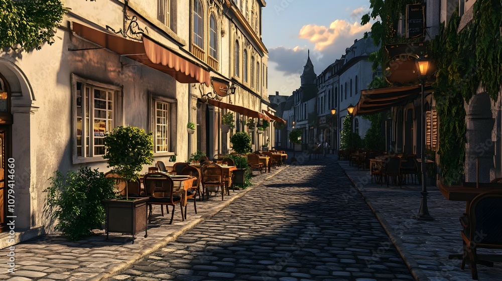 Obraz premium street in the town