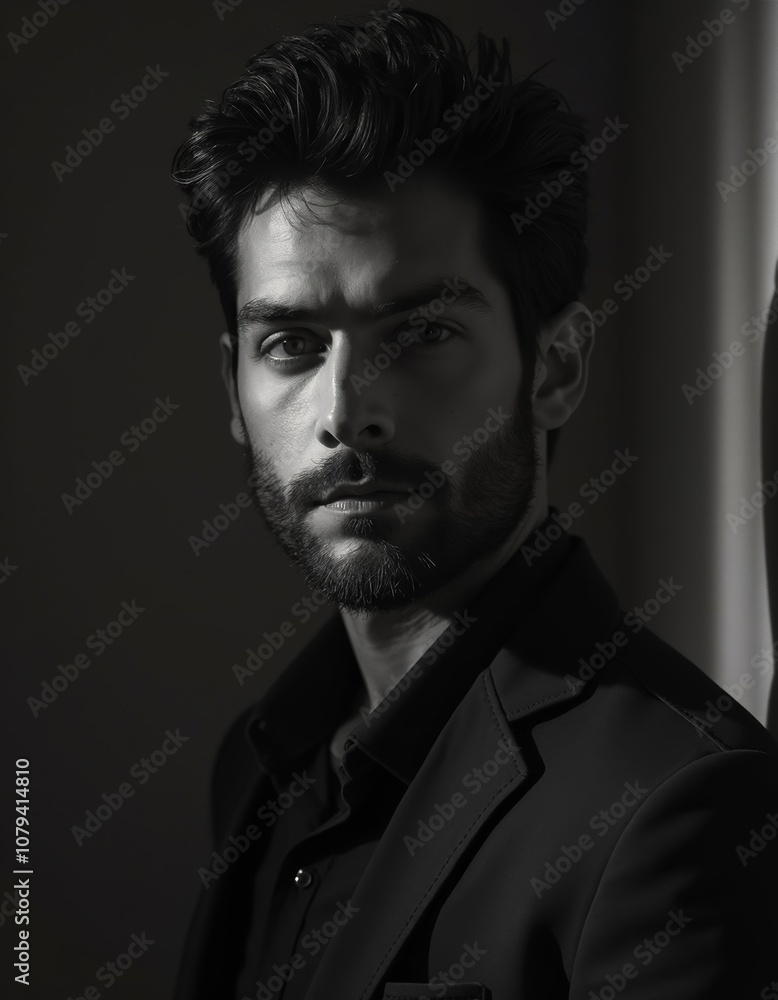 Dramatic Portrait of Sinhalese-Irish Man in Soft Lighting Dramatic Portrait of Sinhalese-Irish Man in Soft Lighting
