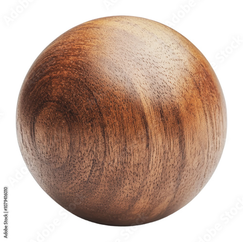 Obraz na płótnie PNG Crafted wooden sphere with fine details w salonie