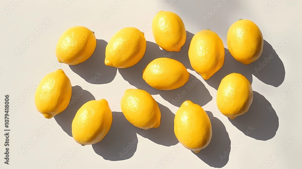 Vibrant lemon background with fresh citrus pattern, perfect for designs Vibrant lemon background with fresh citrus pattern, perfect for designs
