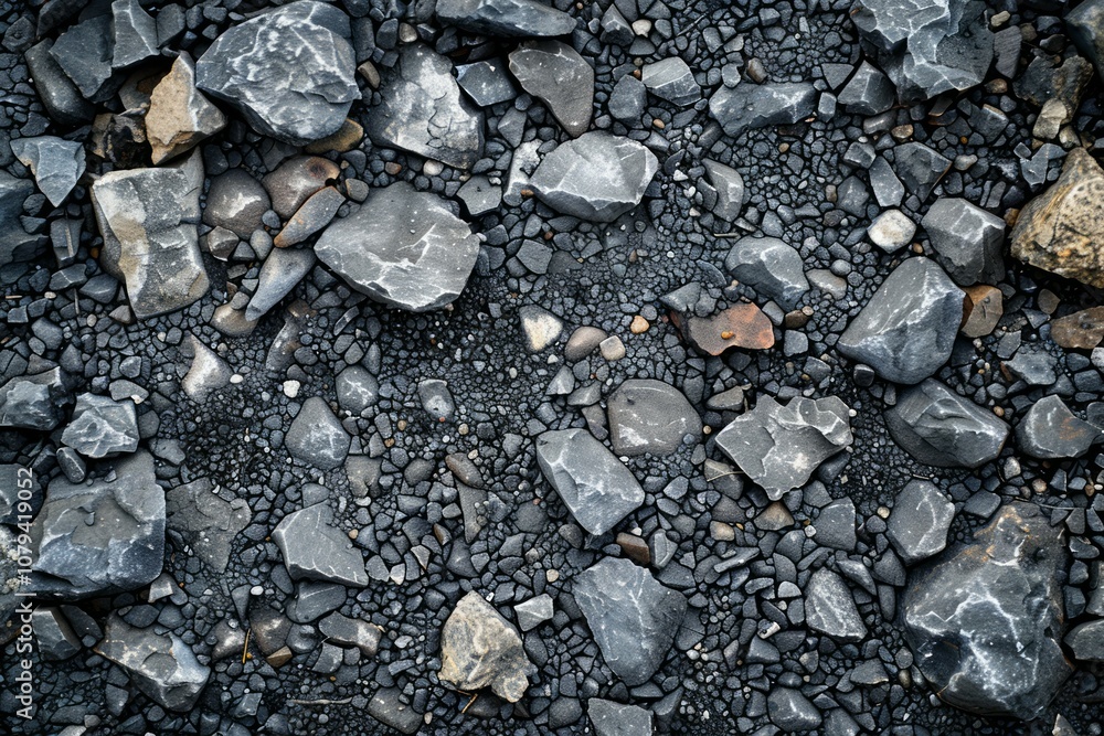 Photo of Grey asphalt rock ground debris. Background texture for backdrops or mapping Photo of Grey asphalt rock ground debris. Background texture for backdrops or mapping