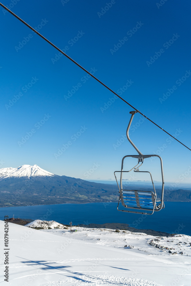 Ski center in the mountains of Chile