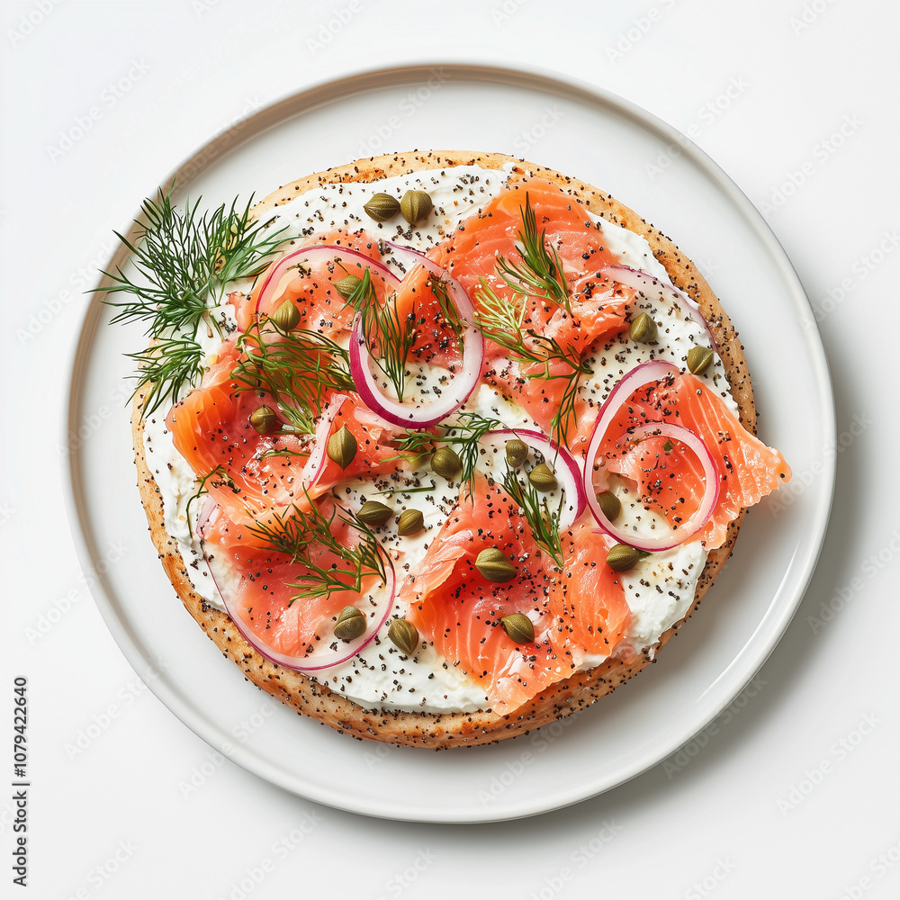Classic Bagel with Cream Cheese, Smoked Salmon, and Capers Classic Bagel with Cream Cheese, Smoked Salmon, and Capers