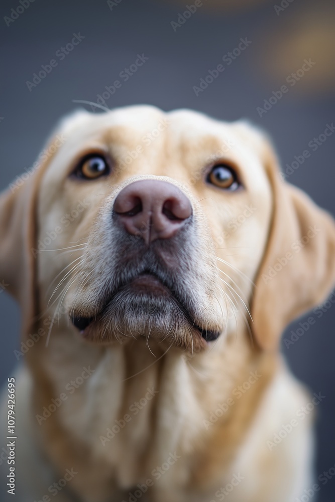 A close-up of a golden Labrador Retriever with warm, expressive eyes, showcasing joy. A close-up of a golden Labrador Retriever with warm, expressive eyes, showcasing joy.