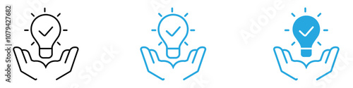 Solution Icon Set Vector illustration in black