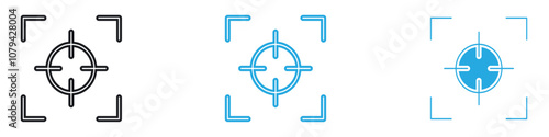 Accuracy Icon Set Vector illustration in black