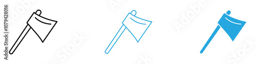Axe Icon Set Vector illustration in black