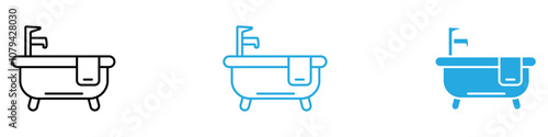 Bathroom Icon Set Vector illustration in black