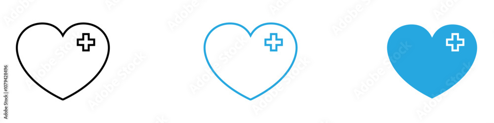 Health Care Icon Set Vector illustration in black Health Care Icon Set Vector illustration in black