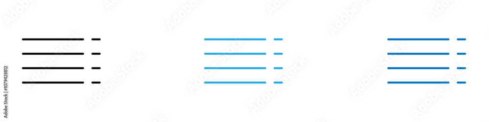 Menu Icon Set Vector illustration in black Menu Icon Set Vector illustration in black