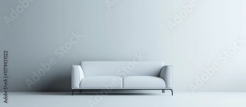 Sleek modern sofa with plush upholstery isolated against a clean backdrop perfect for furniture catalogs and interior design projects