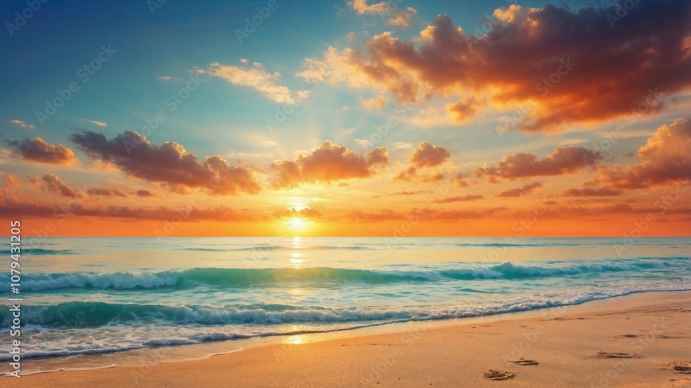 Closeup sea sand beach. Panoramic beach landscape. Inspire tropical beach seascape horizon. Orange and golden sunset sky calmness tranquil relaxing sunlight summer mood. Vacation travel holiday banner Closeup sea sand beach. Panoramic beach landscape. Inspire tropical beach seascape horizon. Orange and golden sunset sky calmness tranquil relaxing sunlight summer mood. Vacation travel holiday banner