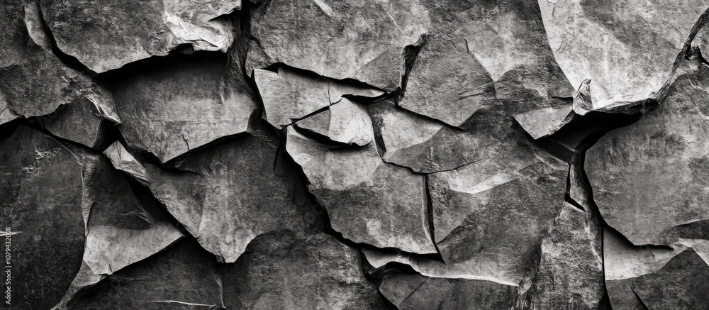 Rugged stone wall texture with various shades of grey perfect for creating a rustic backdrop Rugged stone wall texture with various shades of grey perfect for creating a rustic backdrop