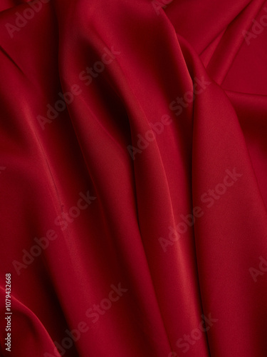 Dark red fabric texture background.