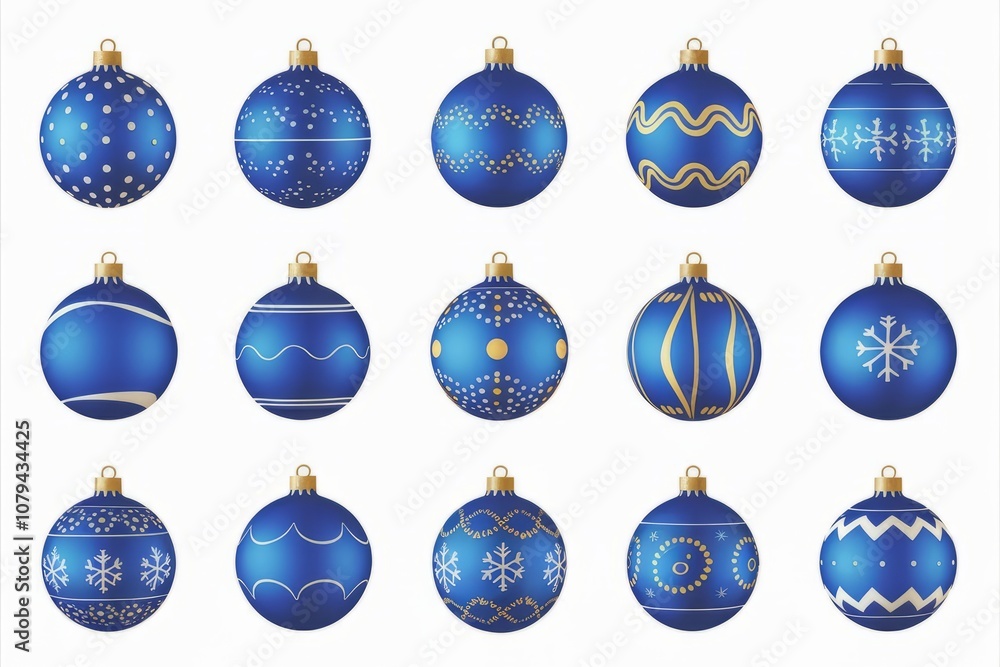 Blue Christmas Ornament Collection Blue Christmas Ornament Collection