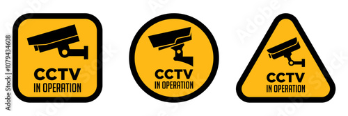 warning cctv area sign