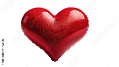 Red heart shape isolated 