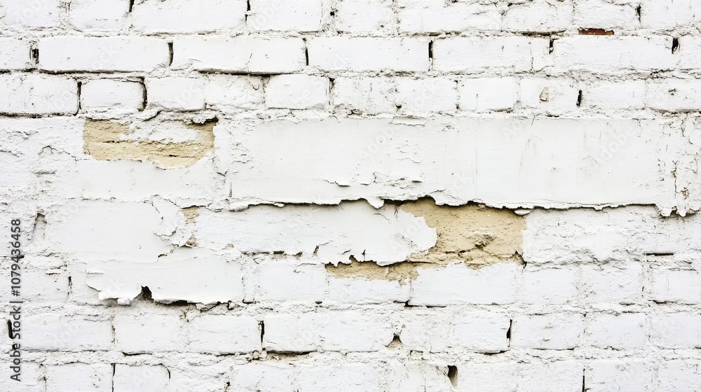 White Brick Wall with Peeling Paint, Abstract Texture , Background , brick wall, texture White Brick Wall with Peeling Paint, Abstract Texture , Background , brick wall, texture