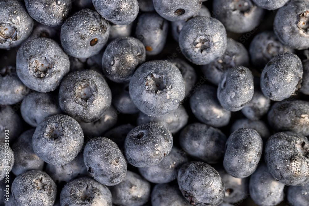 a pile of blueberries scattered on the board a pile of blueberries scattered on the board
