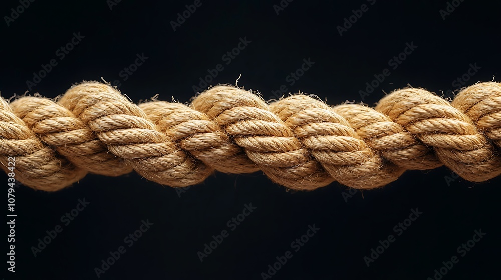 A close-up view of a twisted rope, showcasing its texture and detail against a dark background. A close-up view of a twisted rope, showcasing its texture and detail against a dark background.
