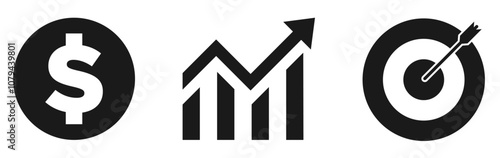 business data, business target icon