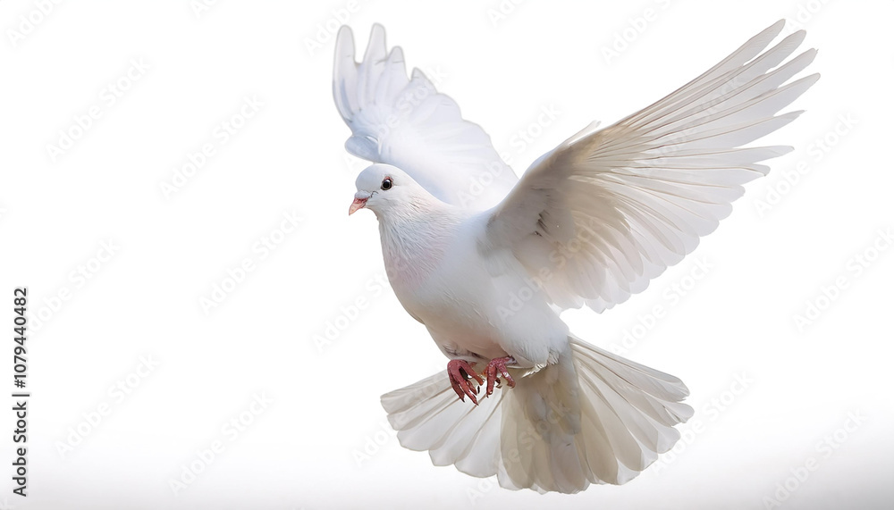 Obraz premium White Dove bird isolated white