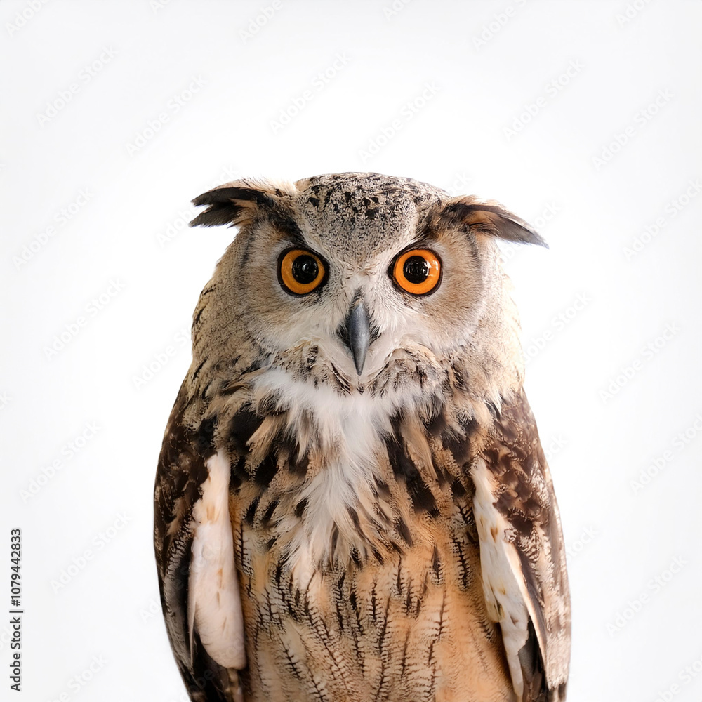 a Owl bird isolated white a Owl bird isolated white